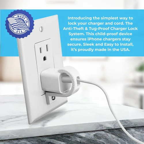 Vista 4 de Lock Socket - Bloqueo del cargador - La forma más sencilla de bloquear tu cargador y cable - Compatible con cargador y cable de iPhone