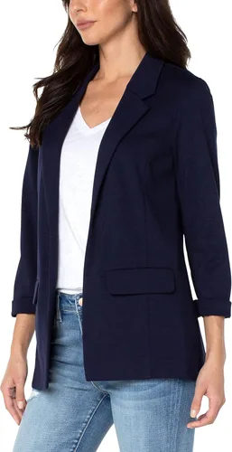 Vista 2 de Liverpool Boyfriend Blazer con dardos de princesa Azul cadete