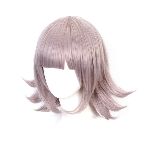 Vista 2 de ChiaKi Nanami - Pelucas para cosplay Danganronpa pelucas de anime para cosplay con gorra gratis