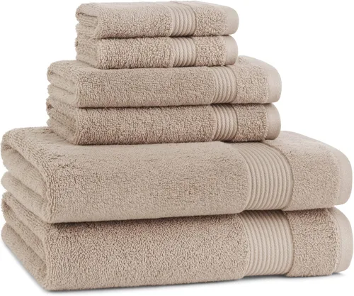 Vista 38 de Juego de toallas de baño Arkwright de 4 piezas - 100% algodón súper suave, 600 GSM de secado rápido y absorbente, artículos de lujo para baño