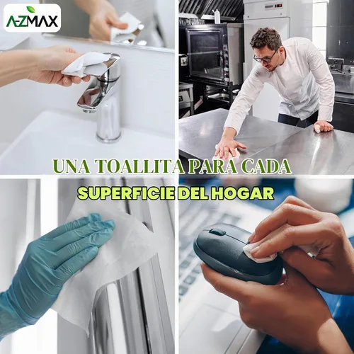 Vista 7 de A-Z Max Toallitas de limpieza multiusos, extragruesas, 7 x 7 pulgadas