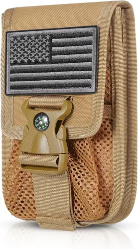 Vista 17 de SOWHUP Bolsa Táctica Molle Pequeña con Funda para Celular, Organizador de Gadgets EDC para Cintura