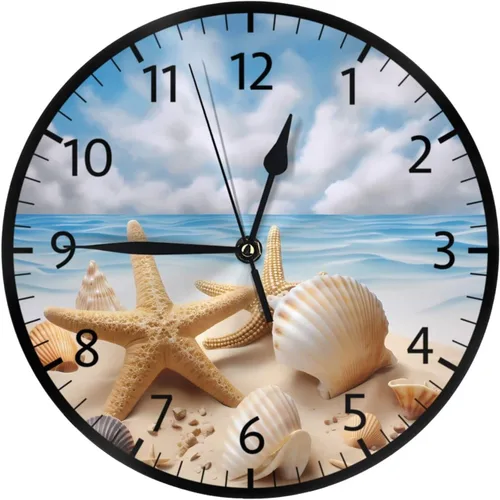 Vista 10 de Reloj de pared redondo de 250 años de aniversario, silencioso, sin tictac, funciona con pilas, retro con bandera de Estados Unidos, relojes