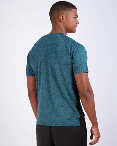 Vista 3 de Real Essentials - Paquete de 5 camisetas deportivas Dry-Fit con tecnología de rendimiento atlético y cuello en V para hombre, absorben la humedad