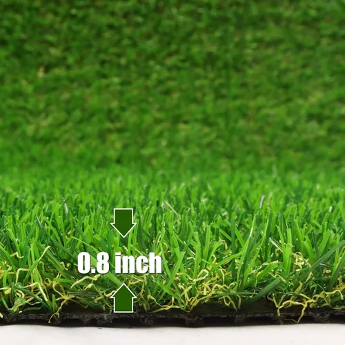Vista 9 de FREADEM Césped artificial para perros mascotas de 10 x 11 pies, césped artificial con agujeros de drenaje, tapete de césped sintético para 11-Verde