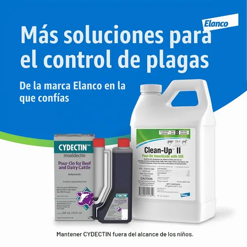 Vista 8 de Insecticida Clean-Up II con IGR Controla moscas, garrapatas y piojos Aplicación de vertido 0.5 galones