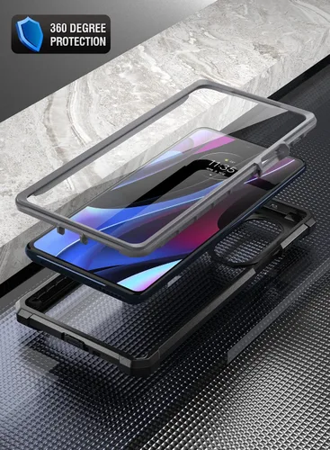 Vista 9 de Poetic Guardian Series - Funda diseñada para Motorola Edge Plus 5G de 6.7 pulgadas (2022) / Edge+ 5G UW (2022), modelo # XT2201, cubierta híbrida