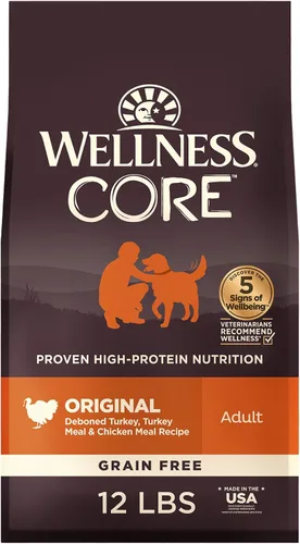 Vista 18 de Wellness CORE Alimento seco para perros, sin granos, alto en proteínas, natural, receta de pato silvestre, cordero, jabalí y conejo