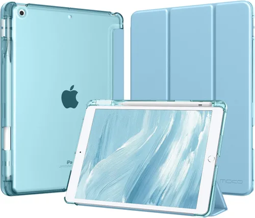 Vista 23 de MoKo for iPad 9th/8th/7th Generation Case 10.2-Inch with Pencil Holder,Pink