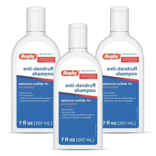 Vista 8 de Rugby - Champú anticaspa de sulfuro de selenio, fórmula azul para cabello