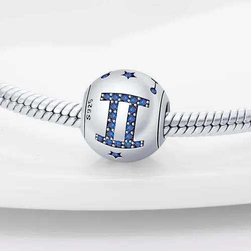 Vista 10 de Pandach 12 dijes de cumpleaños con signo del zodiaco de plata de ley 925 con piedra natal para mujer, pulsera, collar, pulsera, regalo para mujeres