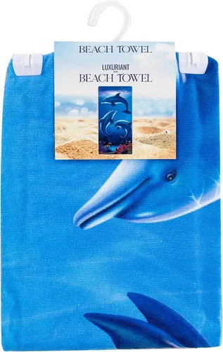Vista 4 de Northwest Toalla de playa clásica, 30 x 60 pulgadas, diseño de delfín