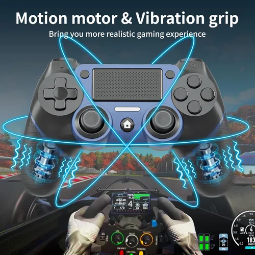Vista 5 de Bidfoce Controller for Ps4 Remote Control Compatible with Playstation 4SlimProPC, Wireless Gaming Controllers with Double Vibration6-Axis Motion