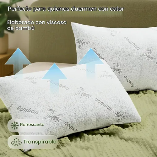 Vista 4 de Protectores de almohada tipo nube con cremallera, tamaño estándar, fundas de almohada transpirables y refrescantes para personas que duermen