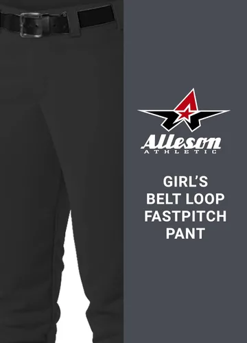 Vista 5 de Alleson Athletic Girls Belt Loop Fastpitch Pant