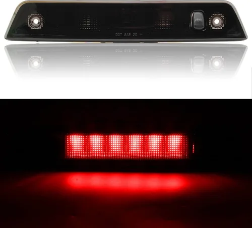 Vista 2 de Tercera luz de freno LED para Grand Cherokee 05-10, luz de freno central negra ahumada KEWISAUTO para accesorios Jeep Grand Cherokee 2005-2010