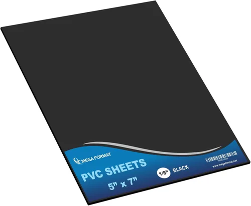 Vista 27 de Mega Format Hojas de plástico de PVC expandido – Hoja negra rígida de 5 x 7 pulgadas para manualidades, señalización y exhibiciones – Sintra Negro