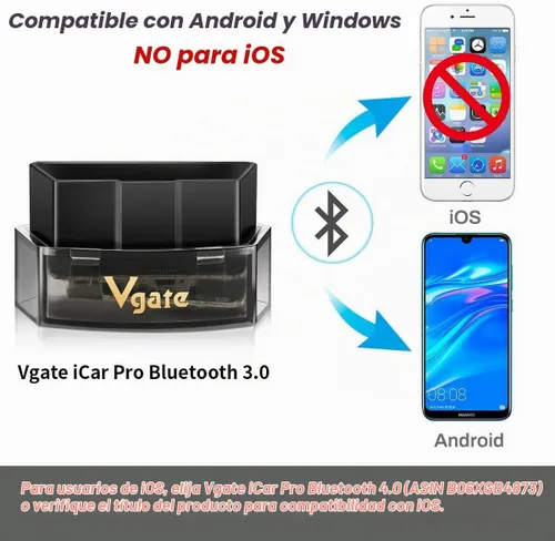 Vista 2 de Vgate Escáner iCar Pro Bluetooth 3.0 OBD2 Solo Android - No para iOS - Revisar la luz del motor