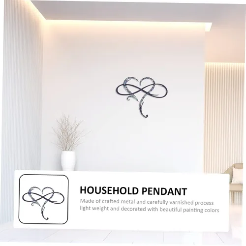 Vista 6 de ARTIBETTER Colgante de metal para colgar en la pared, diseño de corazón, arte de metal, letrero de pared de amor, escultura de corazón, decoración
