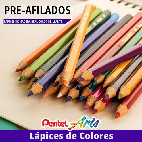 Vista 6 de Pentel Arts - Lápices de colores, colores surtidos, paquete de 36 (CB8-36)