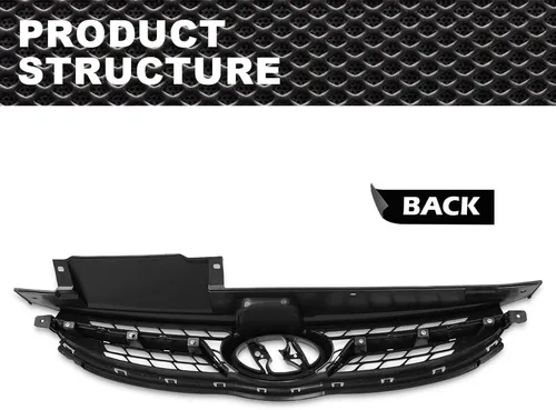 Vista 3 de CNNELL Rejilla compatible con Hyundai Elantra 2011 2012 2013