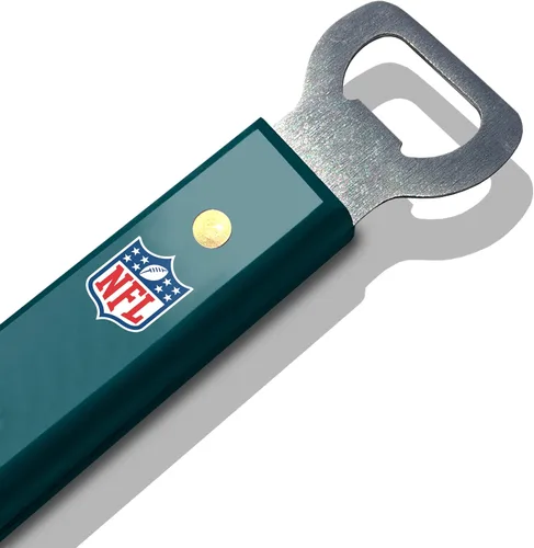 Vista 4 de YouTheFan NFL Sportula (espátula) de acero inoxidable de 18 pulgadas con abrebotellas