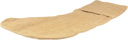 Vista 4 de Medias navideñas de yute de arpillera, 16 pulgadas, paquete de 6 (natural)