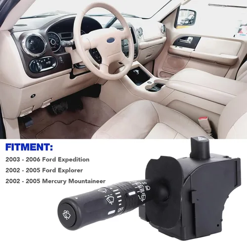 Vista 2 de Interruptor Multifunción para Limpiaparabrisas Reemplazo para Interruptor de Señal Giratoria para Ford Expedition 2002-2006, Ford Explorer
