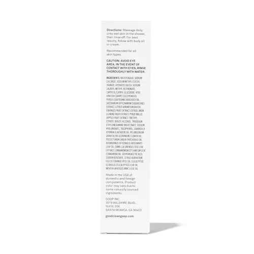 Vista 8 de good.clean.goop beauty The Body Exfoliante facial Exfoliante corporal y limpiador para piel brillante AHA, exfoliante de semilla de uva y aceite
