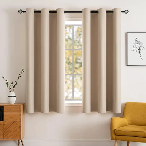 Vista 84 de MIULEE Cortinas opacas para dormitorio o sala de estar, juego de 2 paneles de cortina para ventana con aislamiento térmico y bloqueo de luz