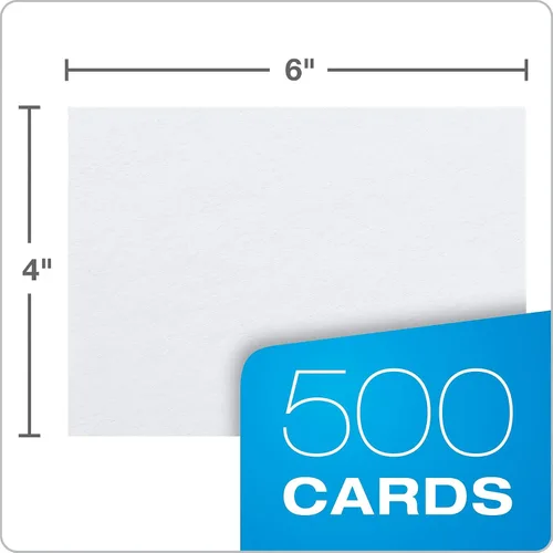 Vista 3 de Oxford Tarjetas de índice, tarjetas de índice, en blanco en ambos lados, blancas, tarjetas (40177), 4x6,100 unidades (paquete de 5)