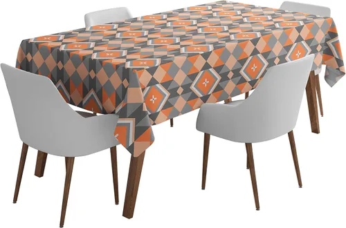 Vista 39 de Mantel cuadrado para interiores y exteriores de 58 x 58 pulgadas, mantel cuadrado impermeable para mesa de patio, manteles de primavera/verano