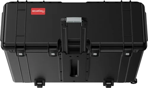 Vista 9 de Regetek Estuche rígido con ruedas y mango de rueda, 37 x 15 x 26.5 pulgadas, maletero de almacenamiento extra profundo y resistente, caja