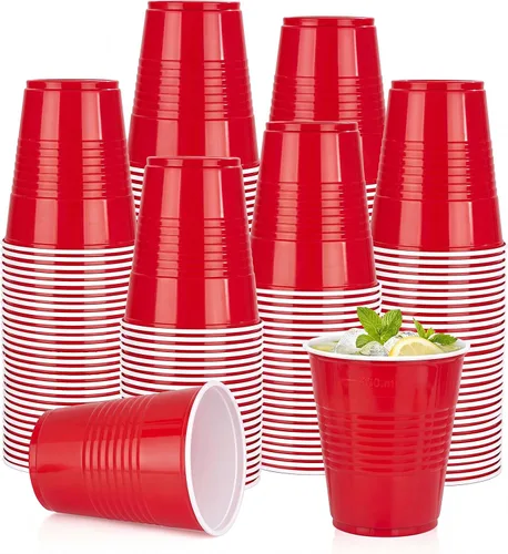 Vista 19 de WELLIFE 50 vasos de plástico dorados de 12 onzas, tazas de fiesta A-Oro