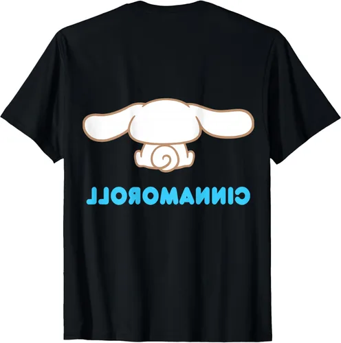 Vista 2 de Cinnamoroll Character Front and Back T-Shirt S Negro