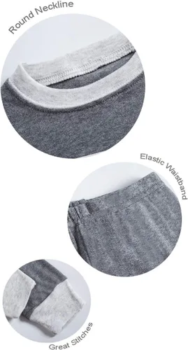 Vista 4 de Benaive Pijama para niños, pijama de algodón para niño, conjunto de pantalones de 4 piezas para niños
