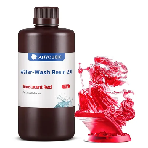 Vista 13 de ANYCUBIC Resina de impresora 3D lavable al agua 2.0, resina 3D de alta precisión de 405 nm, resina de fotopolímero de baja contracción para Gris