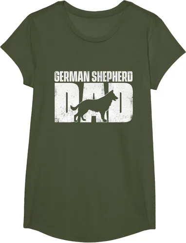Vista 95 de Camiseta de pastor alemán para el día del padre del dueño de perros caninos, Negro