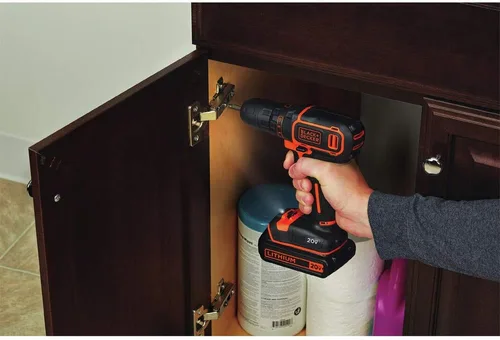Vista 6 de BLACK+DECKER Kit de taladro/destornillador inalámbrico de 20 V MAX con batería, cargador y broca de doble extremo (BDCDD120C)