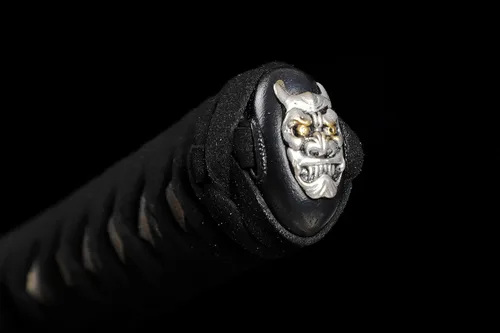 Vista 7 de Espada Katana hecha a mano de arcilla real de acero templado T10 Choji Hamon Japonés Samurai Espada Afilada Espiga Completa
