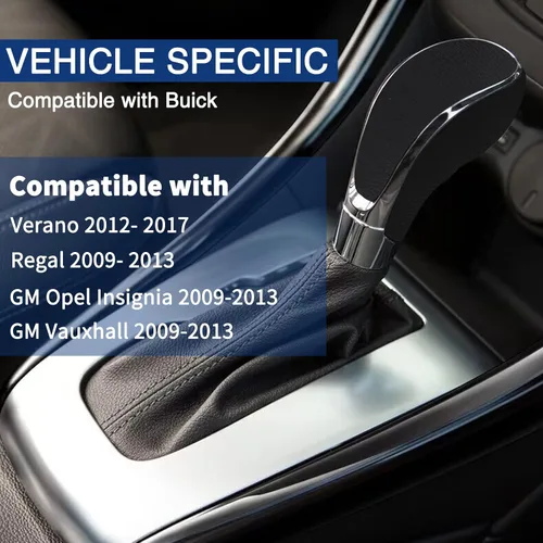 Vista 3 de Pomo para palanca de cambios de coche compatible con Buick Verano 2012-2017, color negro