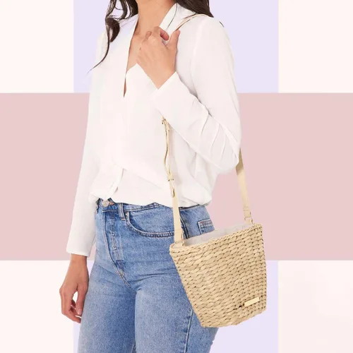 Vista 2 de KATIE LOXTON Freya - Bolso bandolera convertible de paja tejida para mujer