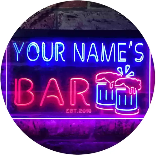 Vista 14 de ADVPRO Letrero de neón LED personalizado con texto en inglés «Your Name Est Year» (12 x 8.5 pulgadas) st4s32-w1-tm-b