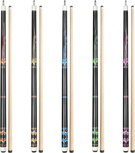 Vista 12 de Juego de tacos de billar LOTKEY de 4/3 / 2/1 - 1.47 m 18~21 oz con madera de arce canadiense, tacos de billar profesionales duraderos para jugadores