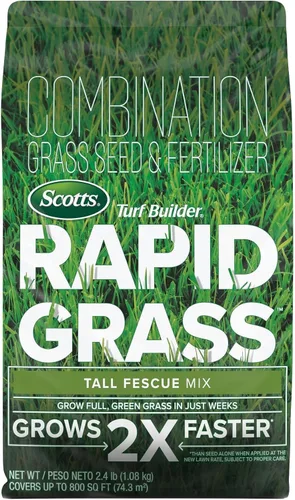 Vista 17 de Scotts Turf Builder Rapid Grass - Mezcla de festuca alta, 16 libras.