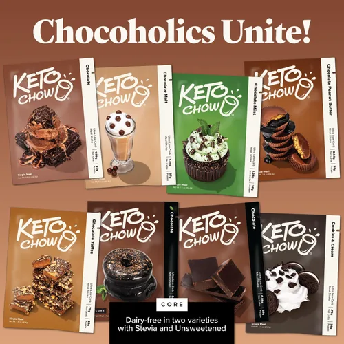 Vista 9 de Keto Chow Suplemente bajo en carbohidratos para batidos, nutrición completa para dieta keto