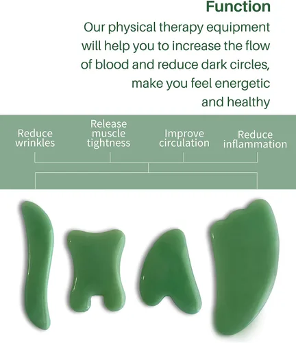 Vista 2 de MoHern Herramientas de masaje Gua Sha, 4 herramientas de Gua Sha de múltiples formas, herramientas de masaje de raspado de guasha para cara y cuerpo