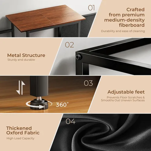 Vista 5 de Qlearsoul Soporte para discos de vinilo, mesa para tocadiscos de 3 niveles con almacenamiento izquierdo y derecho para sala de estar y dormitorio