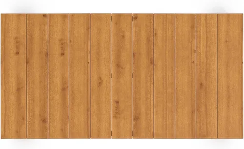 Vista 6 de Modway Tahoe - Mesa de centro rectangular de madera de acacia para exteriores en color natural, ideal como mesa de centro de jardín o mesa de porche