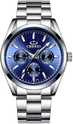 Vista 3 de Gosasa Couple Watches Women and Men Silver Stainless Steel Watches His or Hers Quartz Watches